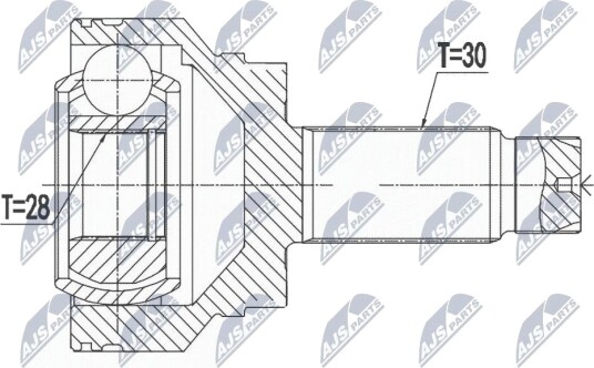 Nty Drivknute drivaksel NTY NPZ BM 015