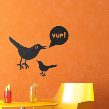 Vuf wallsticker av Alan Smithee, 36x31 cm Vuf wallsticker av Alan Smithee, 36x31 cm
