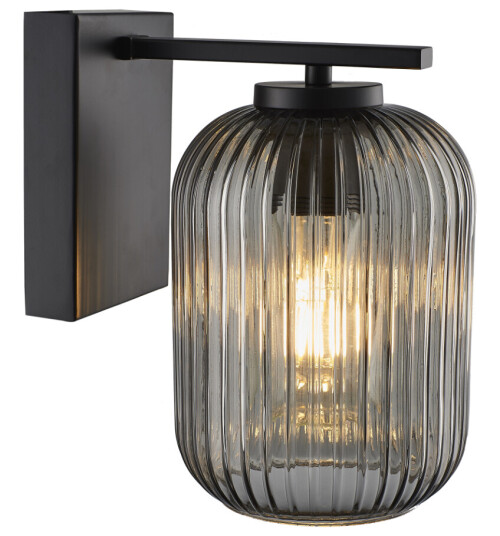 Ina vegglampe Svart/Røykfarget