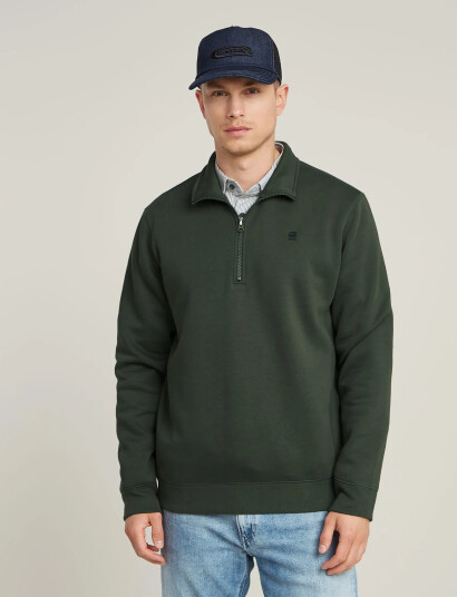 G-Star Premium Core Half Zip R Sw L\S - Khaki green - XL