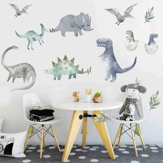 Veggklistremerke Pastell dinosaurer