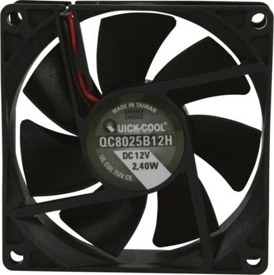 Quickcool Qc8025b12h Aksialvifte 12 V/Dc 67.96 M³/H 80 X 80 X 25mm
