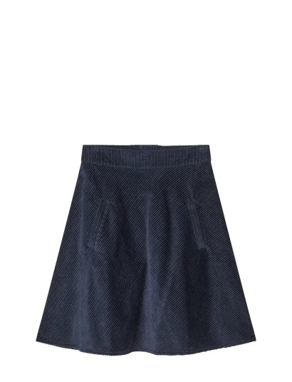 Mads Nørgaard Pretty Cord Stelly Skirt - Navy - 36