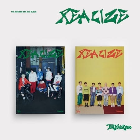 Kingdom  Realize  incl. 72pg Photobook, Postcard, Folded Poster, Sticker, 2 Photocards + Unit Photocard  CD