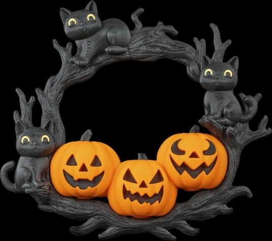 Cozy Patch Halloween Høstkrans til Dør