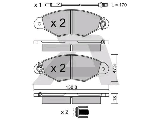 Bremseklosser AISIN BPRE 1007