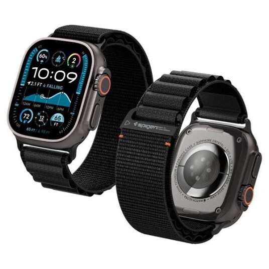 Spigen Stoffreim Hook til Apple Watch 49/46/45/44mm Svart Spigen Stoffreim Hook til Apple Watch 49/46/45/44mm Svart