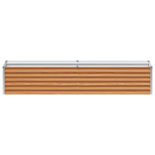 vidaXL Høybed Lys Brun 195 x 50 x 36 cm Galvanisert Stål vidaXL Høybed Lys Brun 195 x 50 x 36 cm Galvanisert Stål