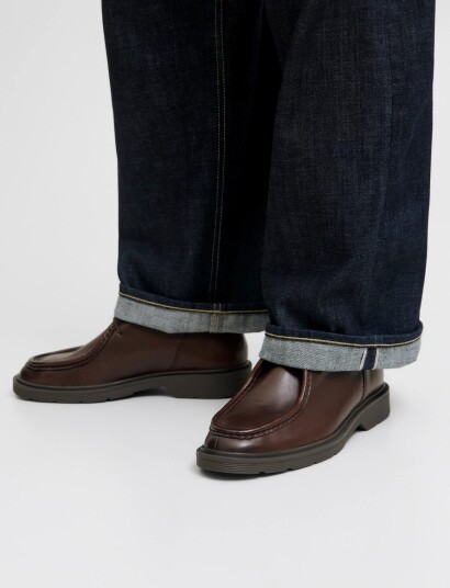 Jack & Jones Jfwaustin Leather Moc Ln Brown 41