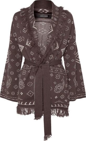 Vero Moda Vmscarlett Ls Tassel Jacquard Cardi Lcs   CHOCOLATE MARTINI   XS