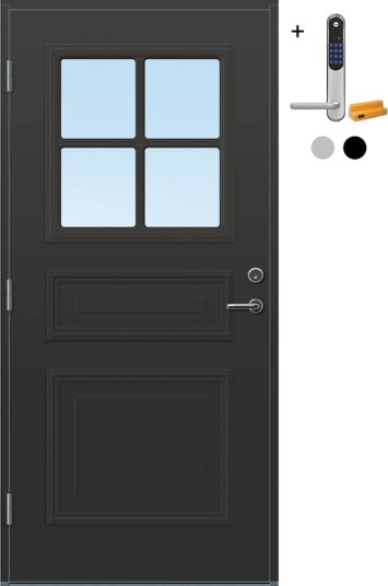 Ytterdør Bygg1 Grimstad med Yale Doorman Classic Home