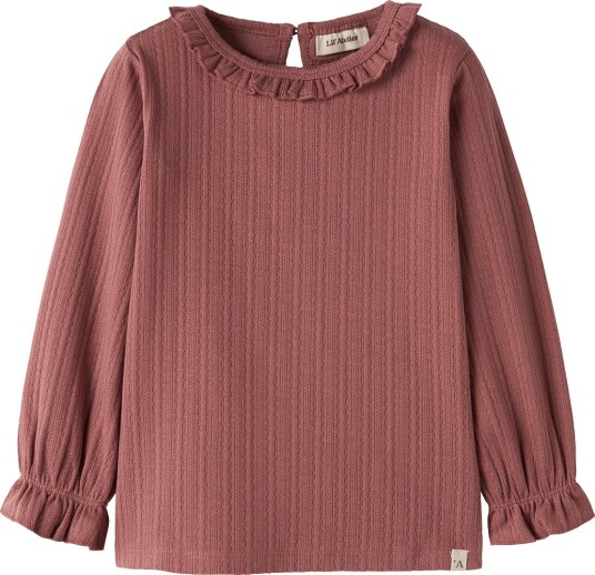 Lil"Atelier Nmfonela Ls Slim Top Lil - WITHERED ROSE - 122-128