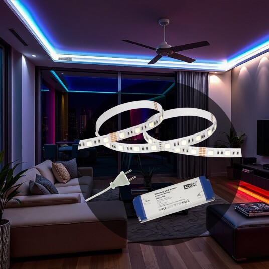 LED-lys stripe for stue kjøkken bad gang 28,8W/m 2700K 3m