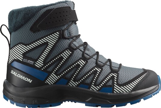 Salomon Juniors' XA PRO V8 Winter ClimaSalomon Turbulence/Black/Dark Blue Turbulence / Black / Dark Blue 33 Salomon Juniors' XA PRO V8 Winter ClimaSalomon Turbulence/Black/Dark Blue Turbulence / Black / Dark Blue 33