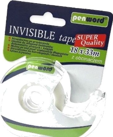 Polsirhurt Polsirhurt Usynlig Teip Med Kutter 18 Mm X 33 M Polsirhurt Polsirhurt Usynlig Teip Med Kutter 18 Mm X 33 M