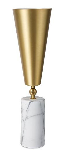 TATO Vox Bordlampe Hvit Marmor & Matt Messing/Hvit Stor TATO Vox Bordlampe Hvit Marmor & Matt Messing/Hvit Stor