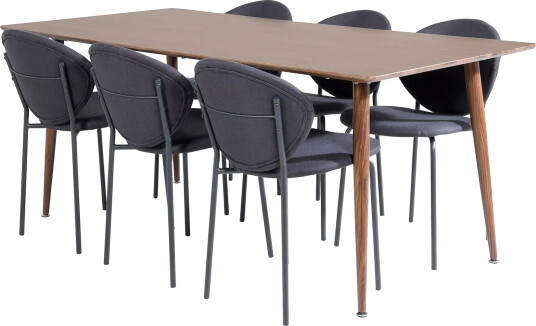 Ypas Spisebord 180 cm med 6 Moncoll Spisestoler