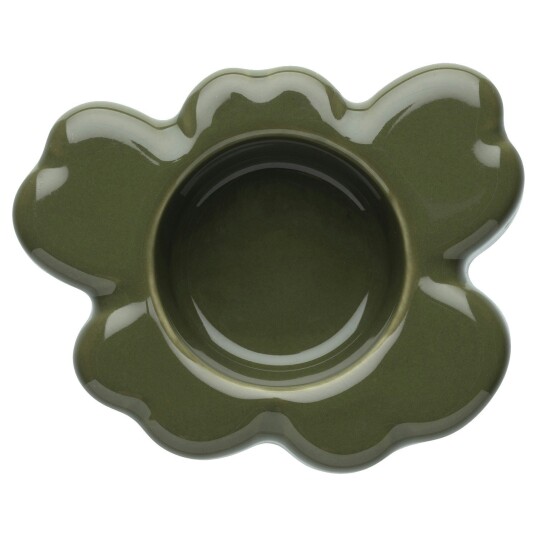 Marimekko Unikko Telysholder 10 cm i Stentøy Harvest Green