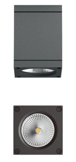 Norlux Gemma Square Downlight utendørs IP65 6W - Mørk grå