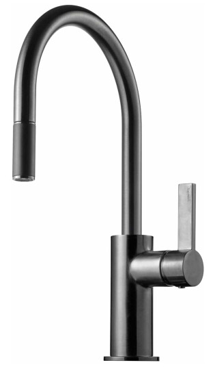 Tapwell Arm375 med Uttrekkbar tut Brushed Black Chrome (TA-9426362)
