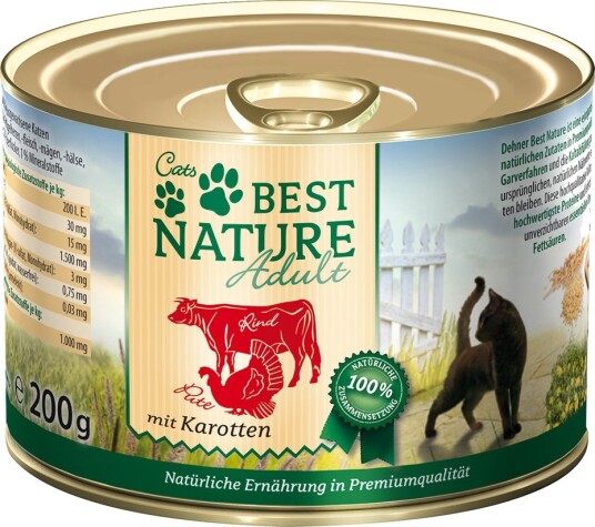 Best Nature Våtfôr Adult Cat & Gulrot Kalkun Storfe 12 X 200 G Best Nature Våtfôr Adult Cat & Gulrot Kalkun Storfe 12 X 200 G