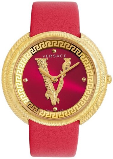 Versace Dameklokke VE2CA0423 Thea Rød/Lær Ø38 mm