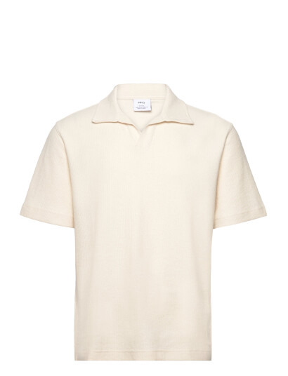 Mango Regular-Fit Textured Polo Shirt - Cream - XS Mango Regular-Fit Textured Polo Shirt - Cream - XS