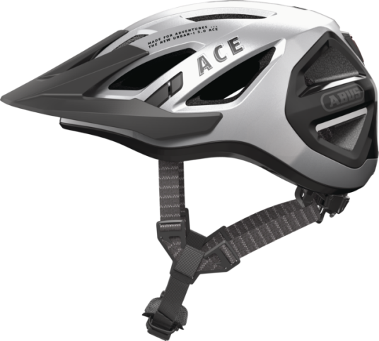 ABUS Urban I 3.0 ACE sykkelhjelm Gleam Silver ABUS Urban I 3.0 ACE sykkelhjelm Gleam Silver