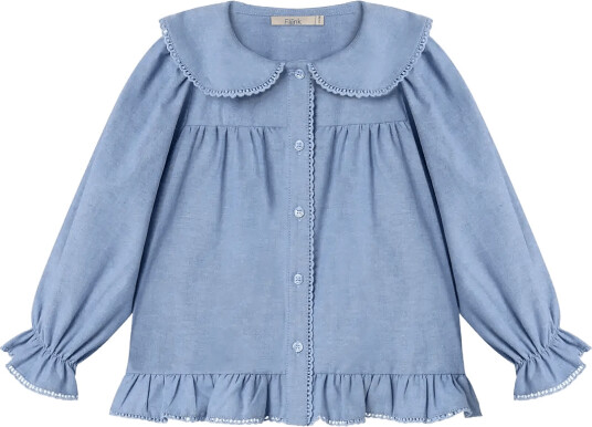 Fliink Connie Ls Blouse Blue 86