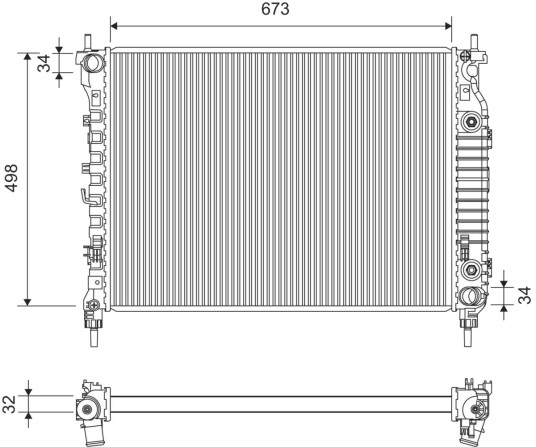 VALEO 701361 Radiator motorkjøling