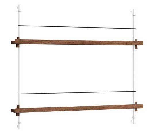 Moebe   Magazine Shelving 65 Hylle Smoked Oak White   Lampemesteren