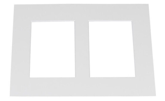 Passepartout 24x30, 2 bilder Hvit Plass til 2 bilder i 10x15 Passepartout 24x30, 2 bilder Hvit Plass til 2 bilder i 10x15