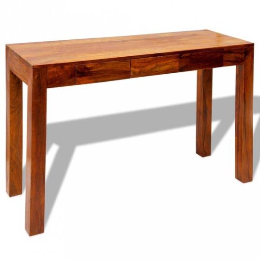 Konsollbord med 3 skuffer 80 cm heltre indisk rosentre