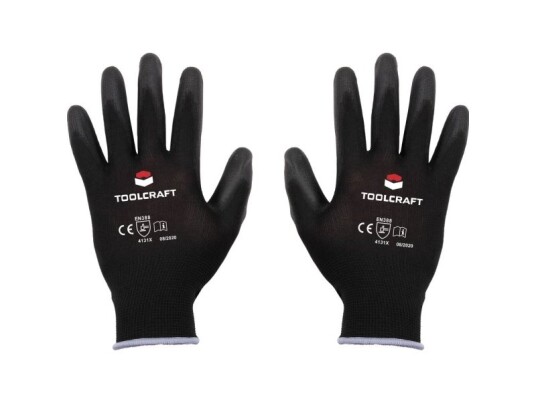 Toolcraft To-5621544 Polyester Polyuretan Arbejdshandske Handsker 8 En 388 Cat Ii 1 Paar Toolcraft To-5621544 Polyester Polyuretan Arbejdshandske Handsker 8 En 388 Cat Ii 1 Paar