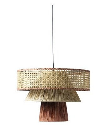 Jore Copenhagen taklampe Triple Cane sort 48x48 cm