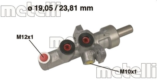 Hovedbremsesylinder METELLI 05-0619 Hovedbremsesylinder METELLI 05-0619