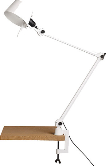 Tonone Bolt Bordlampe Dobbel Arm med Klemme Pur Hvit