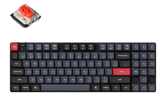 Keychron K13 Pro QMK/VIA Wireless RGB Aluminium 80% Hot swap Gateron Low Profile Red - ND - Gamingtastatur - Uten numpad - Nordisk - Svart Keychron K13 Pro QMK/VIA Wireless RGB Aluminium 80% Hot swap Gateron Low Profile Red - ND - Gamingtastatur - Uten numpad - Nordisk - Svart