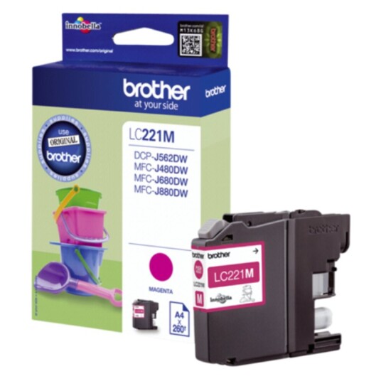 Brother LC221 M blekkpatron - Original - Magenta 5,2 ml
