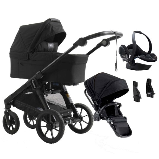 Barnevogn Komplett Emmaljunga NXT Black 310 Ecco + Bilstol + Adapter