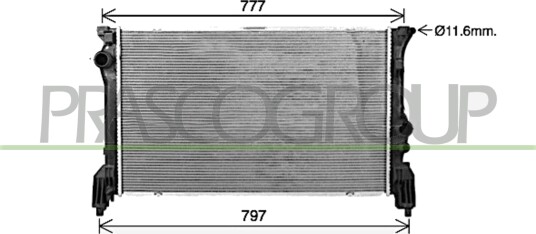 PRASCO ME912R001 Radiator motorkjøling