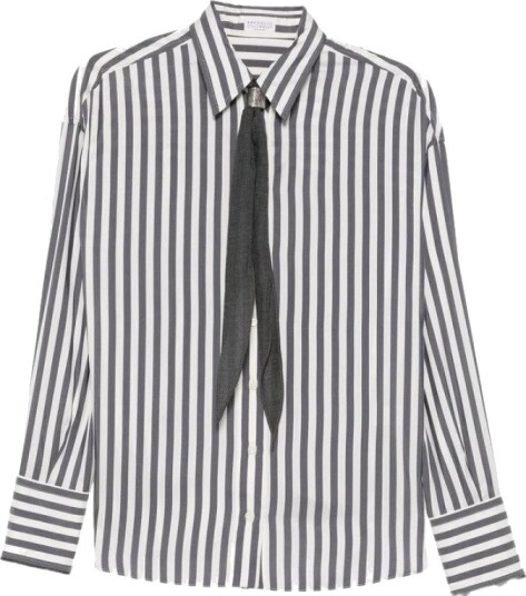 Brunello Cucinelli Dame Bluser & Skjorter Grå S, Brunello Cucinelli Dame Bluser & Skjorter Grå S,