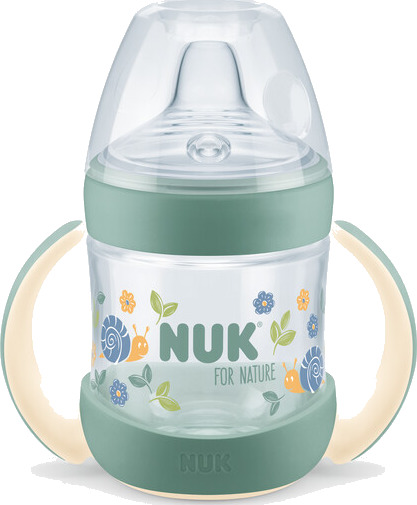 NUK For Nature Tutekopp med håndtak 6 mnd + Green