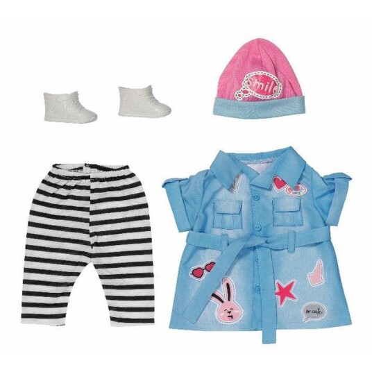 Baby Born Deluxe Dukkeklær 43cm Jeans Kjole