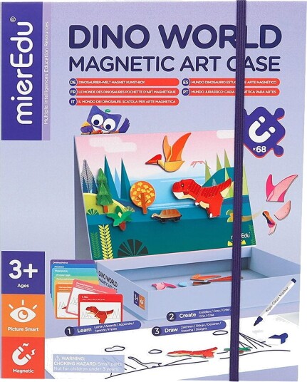 mierEdu Magnetic Art Case - Dino World - Multi/patterned - ONE SIZE