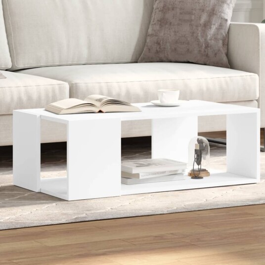 Salongbord hvit 89,5x48x30 cm konstruert tre 848150