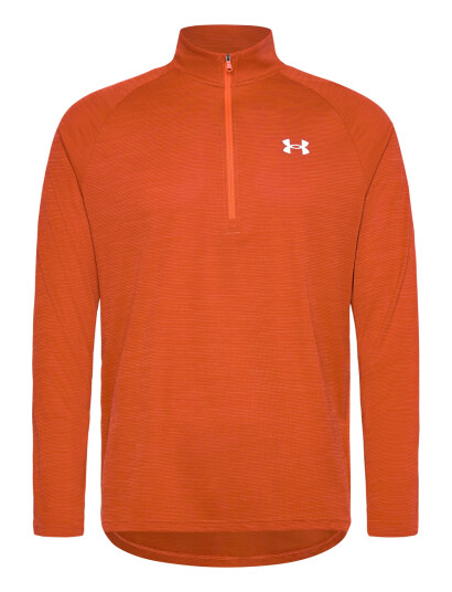 Under Armour Ua Tech Textured 1/2 Zip   Orange   M
