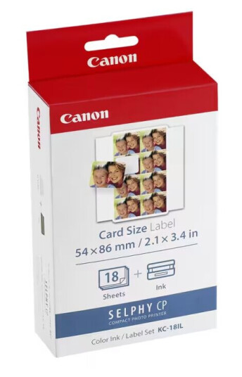 Canon KC-18IL - 17.3 x 22 mm skriverpatron / papirsett - for Canon SELPHY CP1000 CP1200 CP1300 CP1500 CP530 CP790 CP800 CP820 CP900 CP910