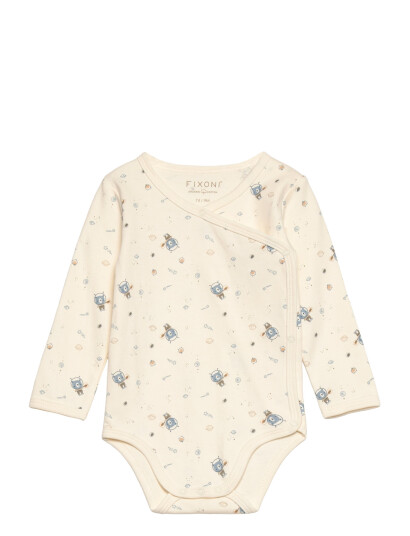 Fixoni Wrap Body Ls W.aop - Cream - 62 Fixoni Wrap Body Ls W.aop - Cream - 62