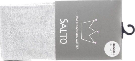 Salto Ameli Strømpebukse Bomull/Metallic Grå/Sølv (128/134)